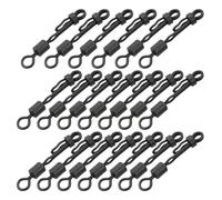 20pcs Cambia Rápidamente Los Giratriz con Clam -Clam Clip Anillos Rodantes Terminales De Conector Tocando Accesorios De Pesca Carpas Conector Línea Tippet Duradera