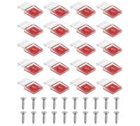 20PCS Clips Transparentes para Tira de Luz LED Conectores Tiras Led, Autoadhesivos con Tornillos Soporte de Montaje para LED Clip, Clip de Fijación para Tiras de LED 10 mm de Ancho