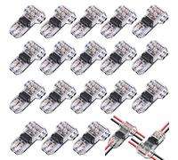 20pcs Conectores De Cable, Conectores De Cable Compactos, Conector De Cable De Techo De Bajo Voltaje T, Envuelva La Cinta De Aislamiento Sin Necesidad,Para Los Cables Conexión 18/22 Awg Cable.