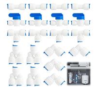 20pcs Conectores RO 1/4 Pulgada Sistema Ósmosis Inversa Válvula Cierre