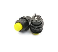 20pcs DS-428/427 Round Button Switch with Automatic Lock Without Automatic Lock Button red Green Yellow Blue White Black 12MM (Color : Yellow, Size : 20pcs Lock) Controls Switches