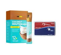 20pcs enjuague bucal, cuidado bucal eficaz con frescura duradera, limpieza suave para dientes y encías, práctica aplicación portátil, ideal para viajes y higiene diaria (coco)