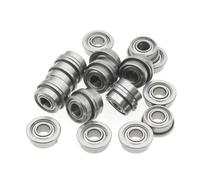 20pcs Flanged Miniature Deep Groove Ball Bearings, Suitable for industrial machinery, as a bearing replacement, low noise.,Como se muestra,5x10x4 mm