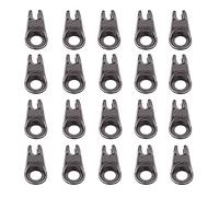 20Pcs Ganchos de encaje para zapatos Ganchos de encaje de arranque Accesorios con remaches para campamento Caminata Escalada Reparación Zapatos Hebillas Ganchos Accesorios(Gris)