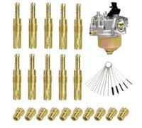 20PCS Juego de Boquillas para Carburador Boquilla Principal 100 105 108 110 115 120 125 130 135 140 y Boquillas Piloto Lentas 32 35 38 40 42 45 48 50 52 55 con kit de Limpieza para Keihin OKO CVK