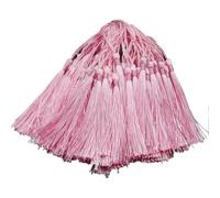 20pcs/Lot 13cm Tassel Silk Fringe Silky Floss Bookmark Tassels Mini For DIY Craft Jewelry Making Souvenir Bookmarks para Decoración(Pink)