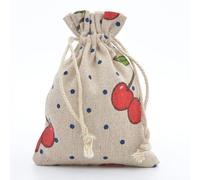 20pcs/lot 13x18cm Cotton Pouch Cloth Drawstring Bags Jewelry Packing Sachet Makeup Wedding Party Candy Gift Custom Bags Wrapping-Cherry,13x18cm