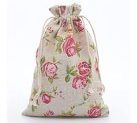 20pcs/lot 13x18cm Cotton Pouch Cloth Drawstring Bags Jewelry Packing Sachet Makeup Wedding Party Candy Gift Custom Bags Wrapping-rose,13x18cm