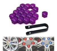 20pcs Lug Nut Covers Bolt Caps 17 19 21 mm Nut Covers with Removal Tool,Car Wheel Nut Caps Hexagonal Plastic Tire Bolt Caps for Most Car Lug Nut Caps (purple,17mm)