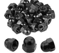 20pcs M10 Tuerca Acero Inoxidable Negro Sombrerete Tuercas de Sombrerete A2 V2A Hexagonales para Tornillos Pernos Roscados Varillas Roscadas