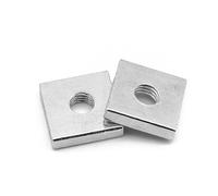 20pcs M5 m6 m8 Tuerca Cuadrada M5X20x4 Color de Acero Carbono Galvanizado Zinc Cuadrado Tuercas Delgadas GB39 DIN 562(M8x20x4)