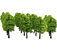 20pcs Mini Model Trees 1: 100 Modelos de árboles Artificiales Miniatura Planta Tren Árboles Ferrocarril Paisaje Arquitectura Árboles para Bricolaje Paisaje Paisaje, Verde Claro Diseño de Moda