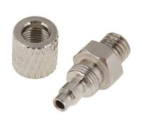 20Pcs Neumático Mini conector rápido Micro tubo de aire Quick Twist Joint Neumático Recto Conector macho M5 Rosca 4MM Plata
