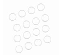 20pcs Paciguo de Silicona para Bebés Silicona O Anillo, Soporte de Cadena de Chupete Ficticio, Tamaño Interno de 0.98 Pulgadas (WHITE)