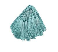 20Pcs/Pack Bookmark Tassels Fringe Brush Handmade Soft Craft Mini with Loops For DIY Crafts Jewelry Making Accessories para Decoración(Lake Blue)