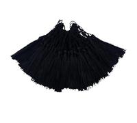 20pcs/Pack Polyester Silk Tassel Fringe 13cm Cotton Tassels Trim For Sewing Curtains Accessories DIY Wedding Decoration para Decoración(Black)
