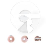 20pcs parches sensor freestyle libre 2, Transparente/impermeable/hipoalergénico/protección total/adherencia 14 días(Raya blanca)
