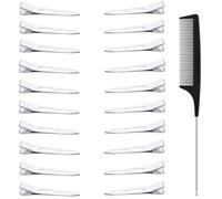 20PCS Pinzas pelo Peluqueria de Duckbill- Profesional Metal Clip de Pelo