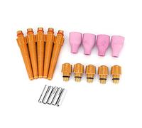 20pcs QQ3300 TIG Torca de soldadura Consumibles Boquilla de cerámica Colleta Long Short Back Cap Kit para trabajo de soldadura