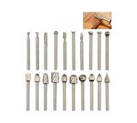 20pcs Rotary Burr Set Tungsten Carbide Steel Drill Bits Burr Cutter Die Grinder Bit, 1/8''(3mm) Shan
