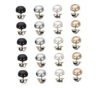 20pcs Seamless Buttons Vintage Lapel Girl Brooches Bowls Bouquet Baby Knee Pads for Crawling Pearl Scarf Crystal Pin Party Invisible Plastic