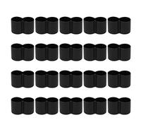 20Pcs Silla Tapas para Piernas Almohadillas para Patas de Silla Silicona Muebles Cubiertas De Mesa Protectores De Piso FéRulas De PláStico Abrazadera De Doble Tubo Negro B One Size