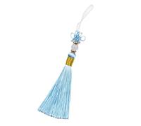 20Pcs Small Knots Craft Tassels Handmade Silky Mini Beaded For Jewelry Making DIY Earring Bookmark Supplies para Decoración(Sky Blue)