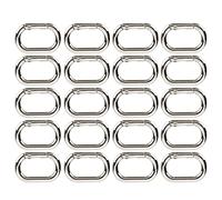 20pcs Spring o clip de anillo para correa de bolso, anillos de llave de resorte de metal carabinero, clip de ganchos de aleación de resortes, hebilla de toque de abrazadera (Color de pistola)