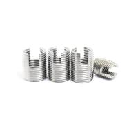 20pcs Stainless Steel Self Tapping Insert Screw Bushing 302 Slotted Type Wire Thread Nut Repair M2 to M16(M12x1.75xL22mm)