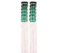 20Pcs Synthetic Hair Tinsel Clip In Glitter Extensions In Shiny Sparkle Fairy Accessories For Women(WHITE)