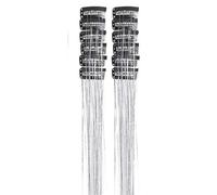 20Pcs Synthetic Hair Tinsel Clip In Glitter Extensions In Shiny Sparkle Fairy Accessories For Women(Grey)
