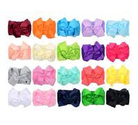 20pcs Tandillas de diadema para niñas, arcos de cabeza de cabeza de bebé Bows Strisk Strusa Dadban Fands 6.3 '' Tabón para bebés recién nacidos Bandas para el cabello con arcos accesorios para el cab