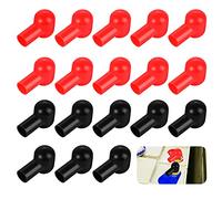 20Pcs Tapas de Terminal de Batería de Coche Protector de Terminal de Batería de Plástico Cubiertas de Terminales de Batería (Rojo y Negro)