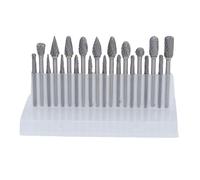 20PCS Tungsten Carbide Rotary Burr Set, 1/8 Inch Shank Double Cut Bits for Woodworking, Metal Carving, Engraving, and Grinding