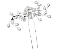 20pcs Women U-shaped Pin Metal Barrette Hair Clip Hairpins Simulated Pearl Bridal Tiara Accessories Wedding Hairstyle Tools(Color-12)