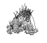 20pcs Women U-shaped Pin Metal Barrette Hair Clip Hairpins Simulated Pearl Bridal Tiara Accessories Wedding Hairstyle Tools(3ocm Color-3)
