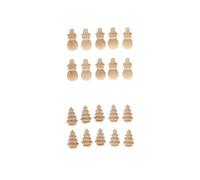 20pcs Wooden Snowman Xmas Tree Peg Dolls DIY Craft Christmas Decoration