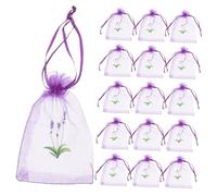 20Piezas Bolsitas de Organza Vacías de Lavanda Cordón para para Bodas y Despedidas