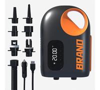20PSI Bomba Eléctrica Pádel, 18000 mAh Bomba de Aire Sup Eléctrica con LED, Linterna de Bolsillo, Sos de Socorro, Inflación/Desinflado 2 pasos, para Paddel, Kayak, Tienda, Cometa, Barco