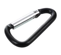 20Pzs Gancho Mosqueton Cadena de Llave de Cierre de Presion de Aleacion de Aluminio En Forma de D Negro