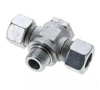 20S & M27x2 Racor giratorio en T de acero zincado con rosca macho 400 bar ISO 8434-1