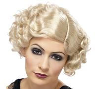 20s Mujer Coqueto Flapper Peluca para Disfraz 1920s Charleston Rubia de Smiffys