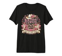20th Birthday Cowgirl 20 Year Old Country Western Girl Women Camiseta Premium