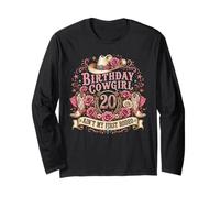20th Birthday Cowgirl 20 Year Old Country Western Girl Women Manga Larga