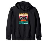 20th Birthday Level 20 Unlocked Awesome Since 2001 - Gamer Sudadera con Capucha