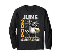 20th Birthday Raccoon Beer June 2006 Vintage 20 Years Old Manga Larga