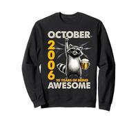 20th Birthday Raccoon Beer October 2006 Vintage 20 Years Old Sudadera