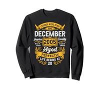 20th Birthday Real Legends December 2005 20 Years Old Men Sudadera