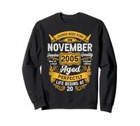 20th Birthday Real Legends November 2005 20 Years Old Men Sudadera