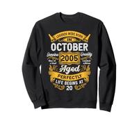20th Birthday The Real Legends October 2005 20 Years Old Men Sudadera